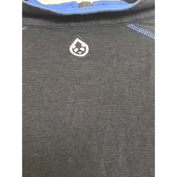 tasc 1/4 Zip Pullover Mens Medium Black Blue Bamboo Long Sleeve Shirt - Picture 4 of 8